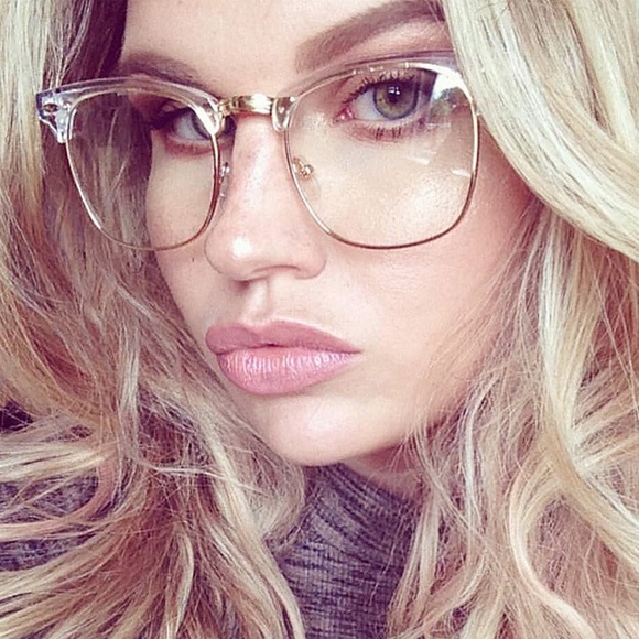 Vintage Retro Clear Frame Eyeglasses - Picture 2 of 8